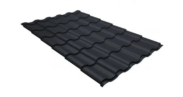 Металлочерепица кредо GL 0,5 GreenСoat Pural Matt RR 23 темно-серый (RAL 7024 мокрый асфальт) купить в Архангельске