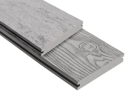 Террасная доска ДПК Outdoor 3D полнотелая STORM/OCEAN GREY серая микс