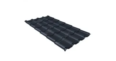Металлочерепица камея GL 0,5 Quarzit lite RAL 7024 мокрый асфальт