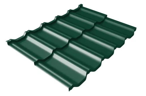 Металлочерепица модульная Квинта Uno Grand Line c 3D резом 0,45 Drap RAL 6005 зеленый мох купить в Архангельске
