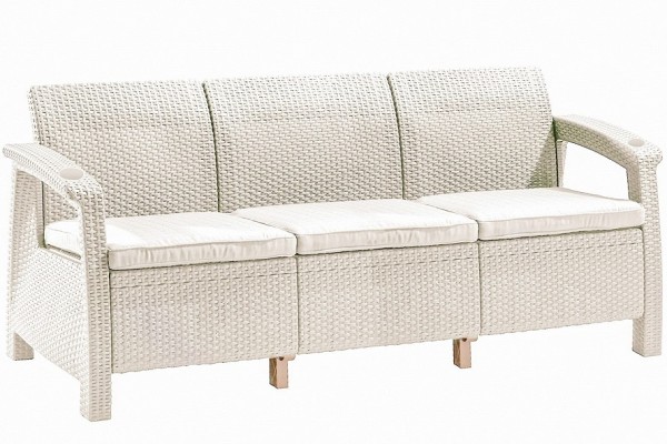 Трёхместный диван  Yalta Sofa 3 Seat белый купить в Архангельске