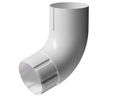 Колено 72° D90 Döcke STAL PREMIUM Пломбир, (RAL 9010)