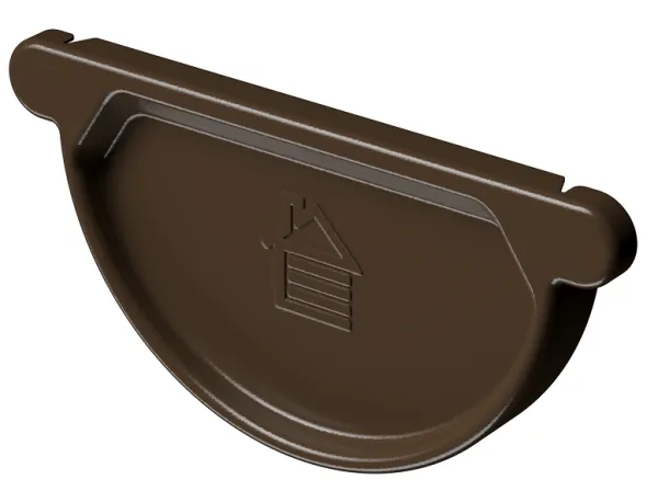 Заглушка желоба D125 Döcke STAL PREMIUM Каштан, (RAL 8017) купить в Архангельске