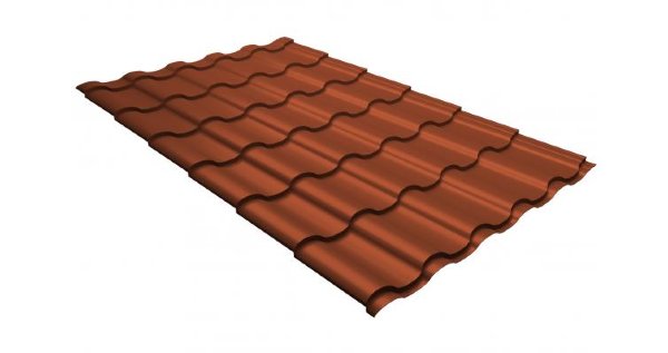 Металлочерепица кредо GL 0,5 GreenСoat Pural RR 750 кирпично-красный (RAL 8004 терракота) купить в Архангельске