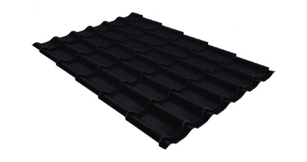 Металлочерепица классик GL 0,5 Velur20 RAL 9005 черный купить в Архангельске
