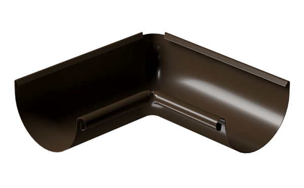 Угол внутренний 90° D125 Döcke STAL PREMIUM Каштан, (RAL 8017) купить в Архангельске