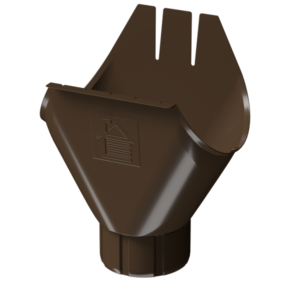Воронка желоба D125 Döcke STAL PREMIUM Каштан, (RAL 8017) купить в Архангельске