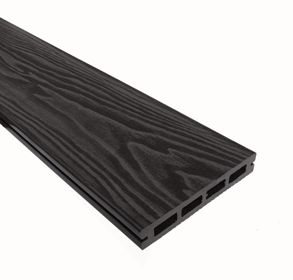 Террасная доска из ДПК Terrapol Смарт 3D Пустотелая с пазом Черное дерево купить в Архангельске