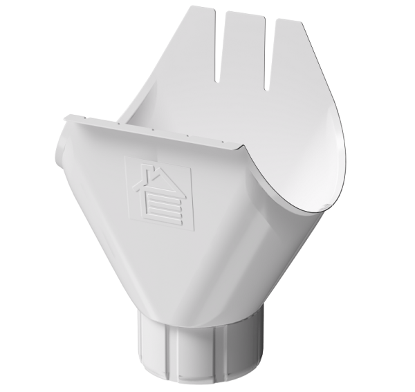 Воронка желоба D125 Döcke STAL PREMIUM Пломбир, (RAL 9010) купить в Архангельске