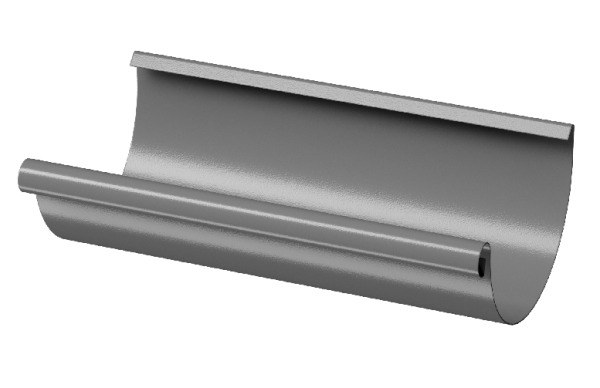 Желоб полукруглый D125 3 м Döcke STAL PREMIUM Графит, (RAL 7024) купить в Архангельске