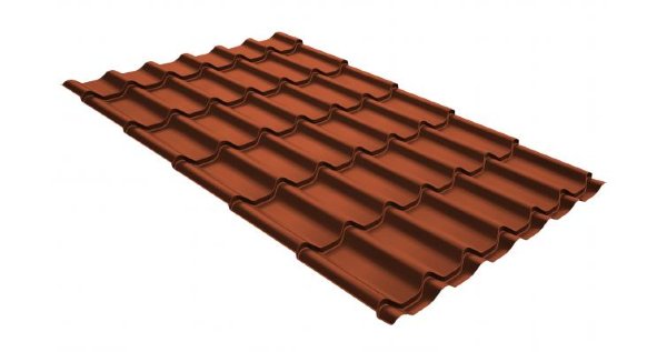 Металлочерепица классик GL 0,5 GreenCoat Pural RR 750 кирпично-красный (RAL 8004 терракота) купить в Архангельске