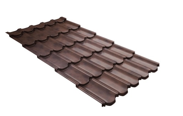 Металлочерепица квинта плюс с  3D резом 0,45 Safari Twincolor Brown купить в Архангельске