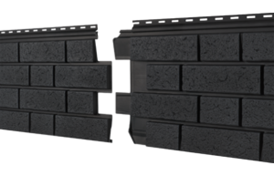 Фасадная панель Ю-пласт Стоун Хаус S-Lock Клинкер Нордик Графитовый купить в Архангельске