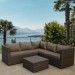Комплект мебели AFINA плетеной из иск. ротанга YR825A Brown/Beige купить в Архангельске