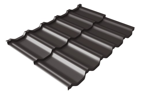 Металлочерепица модульная Квинта Uno Grand Line c 3D резом 0,5 Rooftop Matte RR 32 темно-коричневый купить в Архангельске