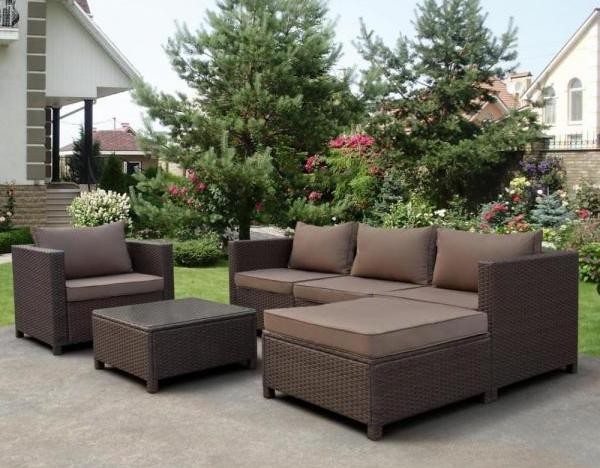 Комплект мебели AFINA плетеной из иск. ротанга YR821A Brown/Beige купить в Архангельске