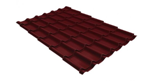 Металлочерепица классик 0,5 Satin RAL 3005 красное вино купить в Архангельске