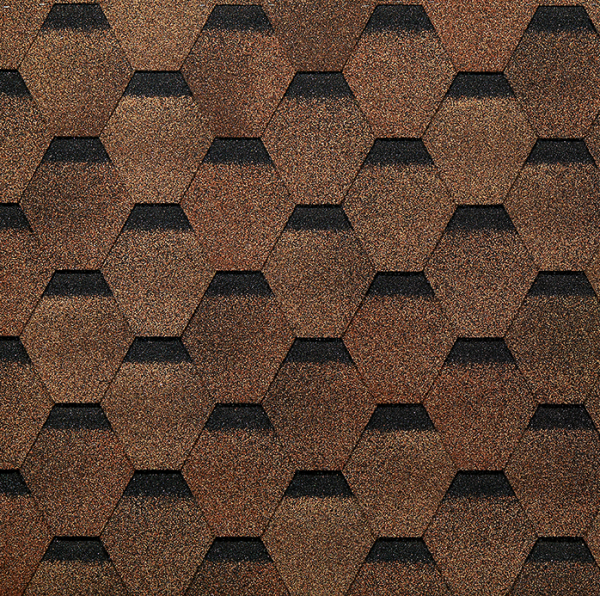 Гибкая черепица EURASIA Docke, Коллекция ШЕСТИГРАННИК Светло-коричневый купить в Архангельске