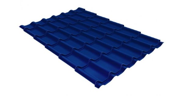 Металлочерепица классик 0,5 Satin RAL 5005 сигнальный синий купить в Архангельске