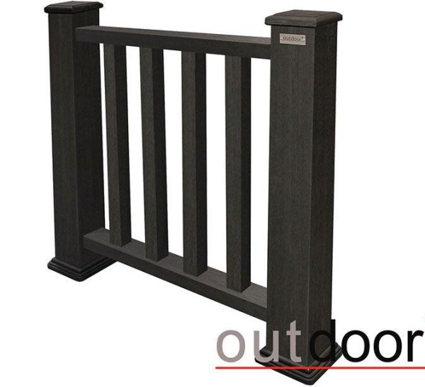 Ограждение из ДПК Outdoor Классик 3D STORM чёрный купить в Архангельске