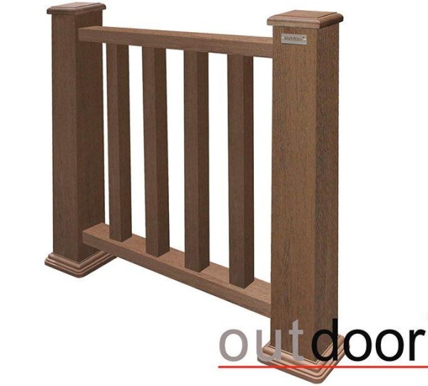Ограждение из ДПК Outdoor Классик 3D STORM коричневый микс купить в Архангельске