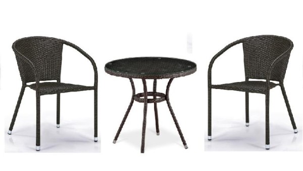 Комплект плетеной мебели AFINA из иск. ротанга Асоль-7 T282ANT/Y137C-W53 Brown 2Pcs купить в Архангельске