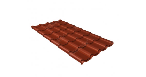 Металлочерепица камея 0,5 Satin RAL 8004 терракота купить в Архангельске