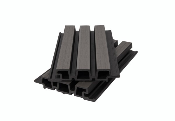 Фасадная панель брусковая двухцветная co-extrusion, grey dark купить в Архангельске