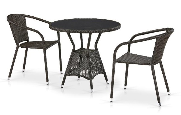 Комплект плетеной мебели AFINA из иск. ротанга T707ANS/Y137C-W53 Brown 2Pcs купить в Архангельске