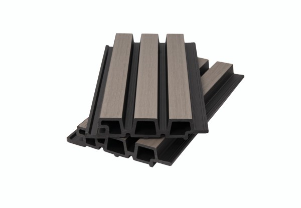 Фасадная панель брусковая двухцветная co-extrusion, snow mix купить в Архангельске