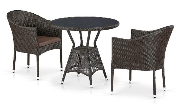 Комплект плетеной мебели AFINA из иск. ротанга T707ANS/Y350-W53 Brown 2Pcs купить в Архангельске