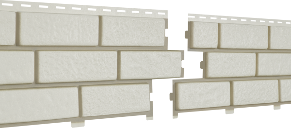 Фасадная панель Ю-Пласт Стоун Хаус Кирпич с декорированным швом Белый купить в Архангельске