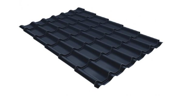 Металлочерепица классик 0,5 Satin RAL 7024 мокрый асфальт купить в Архангельске