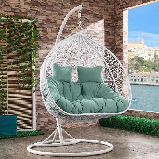 Кресло Подвесное из искусственного ротанга AFM-109A White/Green купить в Архангельске