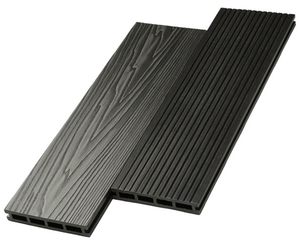 Террасная доска ДПК NanoWood двусторонняя New 3D тиснение + вельвет Графит купить в Архангельске