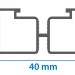 Лага алюминиевая KRONEX 40x15x3000 мм опорная Slim купить в Архангельске