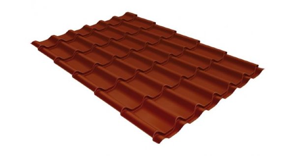 Металлочерепица классик 0,5 Satin RAL 8004 терракота купить в Архангельске