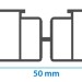 Лага алюминиевая KRONEX 50x25x3000 мм несущая купить в Архангельске