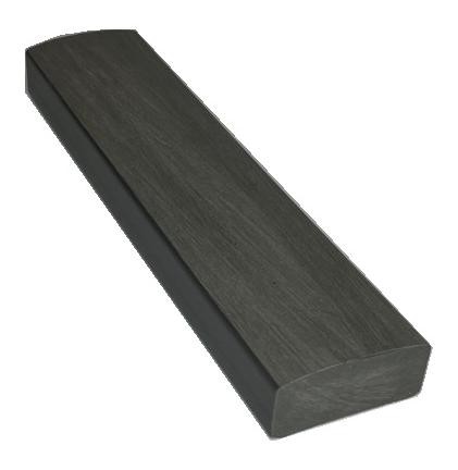 Лавочный брус Ecodecking Некст полнотелый брашированный 70х35 графит купить в Архангельске