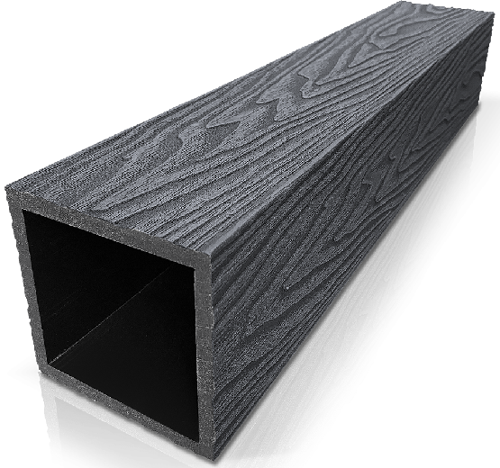 Столб ДПК 3D GardenParkett фактура дерева Графит купить в Архангельске