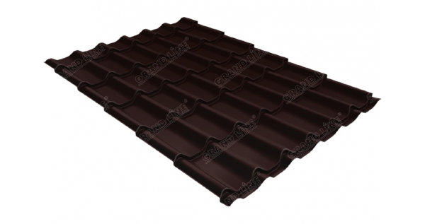 Металлочерепица классик GL 0,5 Quarzit RAL 8017 шоколад Metallic купить в Архангельске