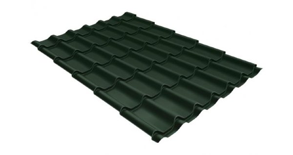 Металлочерепица классик 0,5 Satin RR 11 темно-зеленый купить в Архангельске